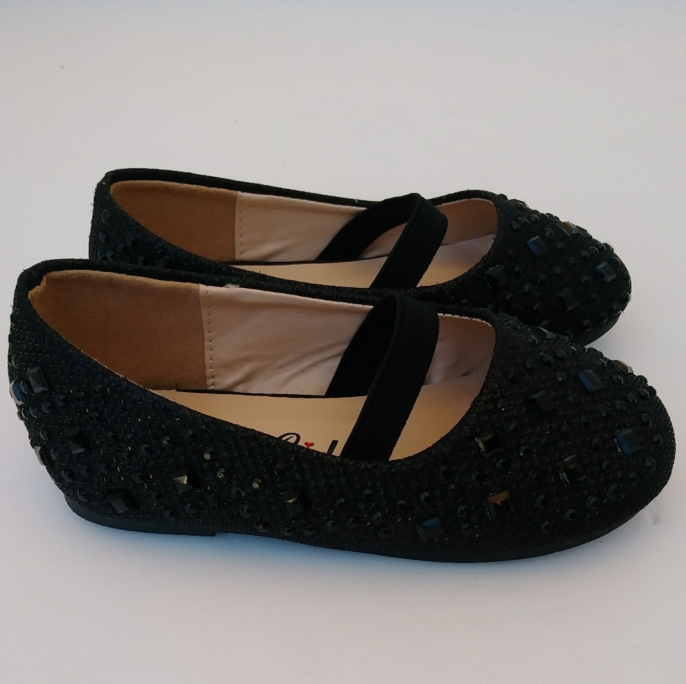 Infant & Toddlers Black Dress Flats
